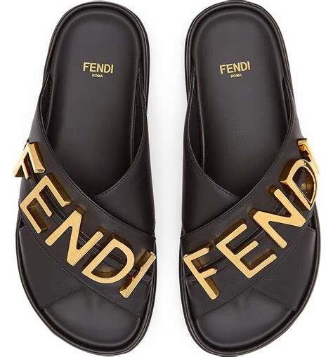 fendi bow-embellished pointelle slider sandals|Women's Designer Slides & Mules .